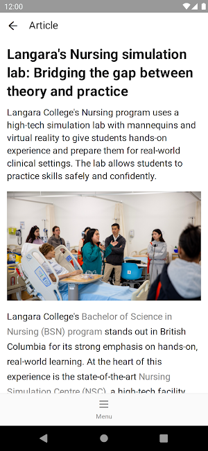 myLangara Screenshot 2