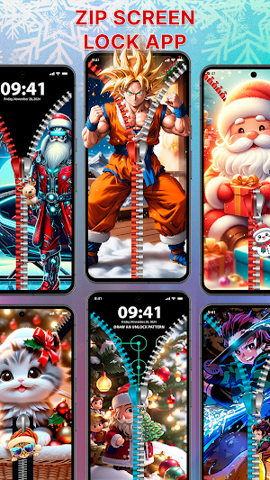 Zipper Lock Screen & Wallpaper Screenshot 0
