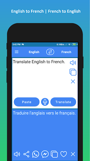 English to French Translation App Screenshot 1