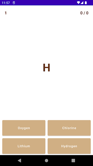 Chemical element symbol learning Screenshot 2
