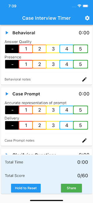 Case Interview Timer Screenshot 0