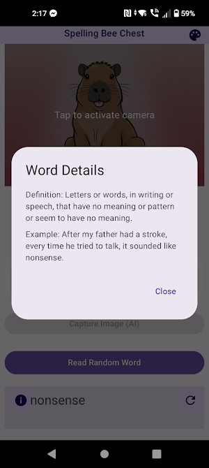 Spelling Bee Chest Screenshot 1