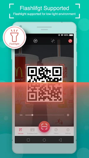 Lightning QR Code Scanner: Business Card Generator Screenshot 2