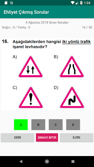 Ehliyet Sınav Soruları Screenshot 2