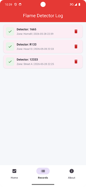 Flame Detector Log Screenshot 2