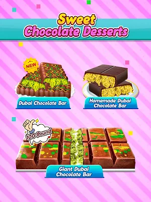 Sweet Chocolate Bar Desserts Screenshot 2