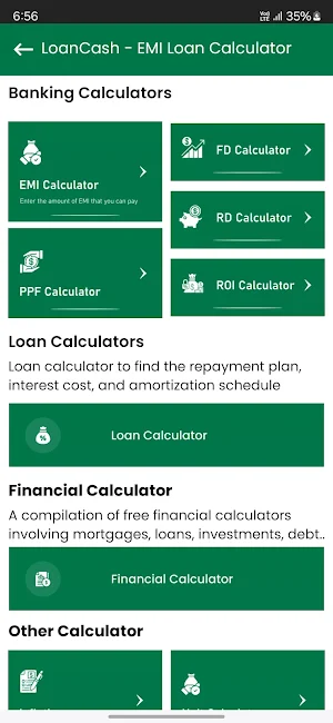 LoanCash - EMI Loan Calculator Screenshot 1