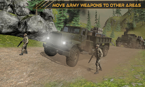 Dirt Road Army Cargo Truck - Snow Trucker Champion Screenshot 1