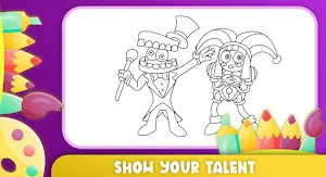 Pomni Digital circus coloring Screenshot 1
