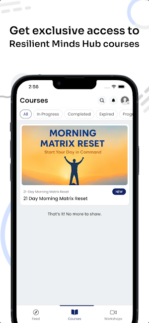 Resilient Minds Hub Screenshot 2