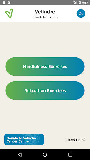 Velindre Mindfulness App Screenshot 1