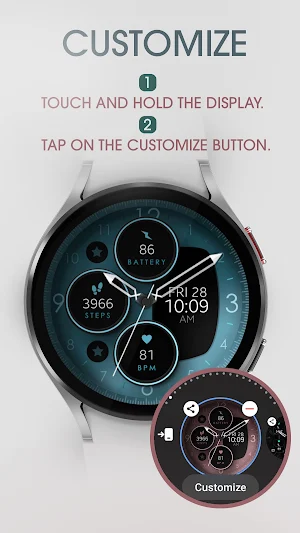 Rose Gold Analog Watch Face Screenshot 3
