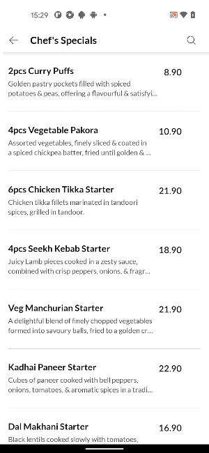 Yellow chilli Restaurant Screenshot 3