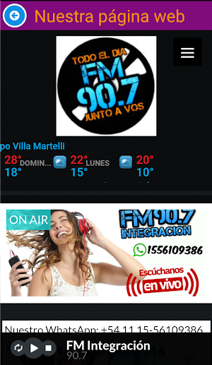 FM INTEGRACIÓN 90.7 Screenshot 1