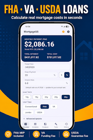 FHA & VA Mortgage Calculator Screenshot 0