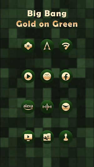 Big Bang Gold On Green Icons Screenshot 3