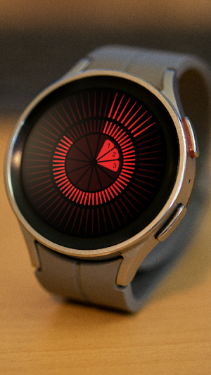Tempus Red Android Watch Face Screenshot 0