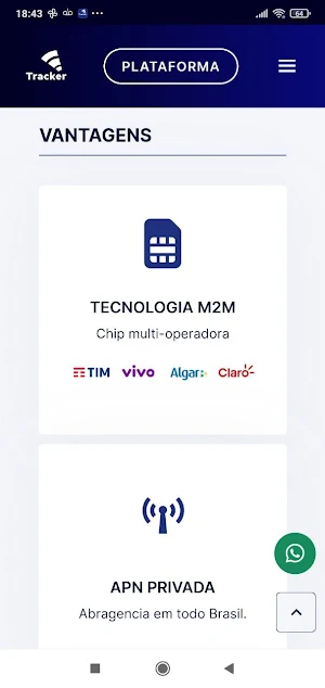 Tracker Site Screenshot 1