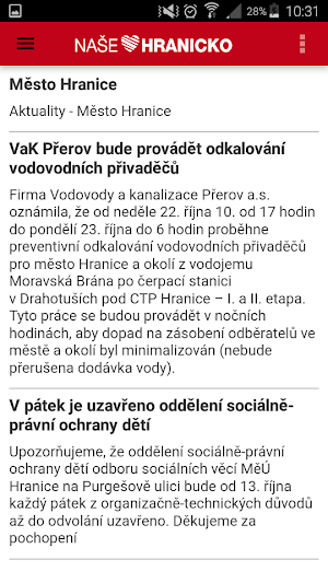 Naše Hranicko Screenshot 2