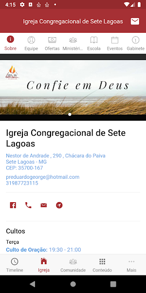 Igreja Evangélica Congregacional de Sete Lagoas Screenshot 1