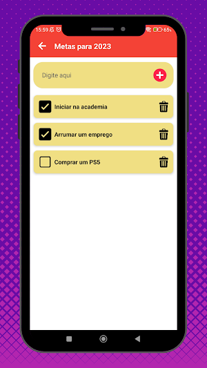 Criar metas e objetivos Screenshot 2