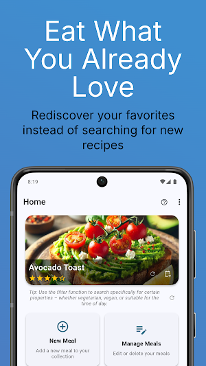 Eat It Again: Meal Decision Screenshot 0