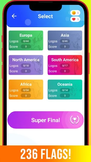 Flag Quiz (guess 200+ flags) Screenshot 1