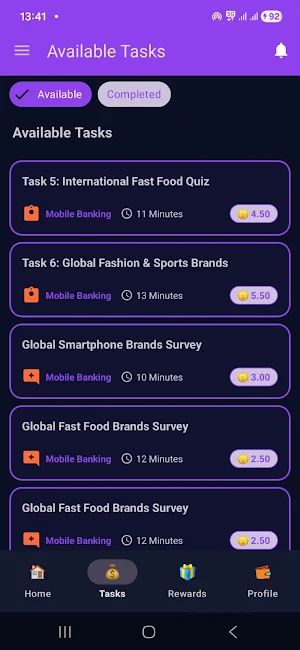 SurveyTask - Task & Earn Screenshot 0