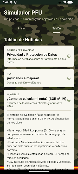 Simulador PFU Screenshot 3