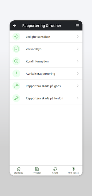 J.A Transport i Kungälv Screenshot 2