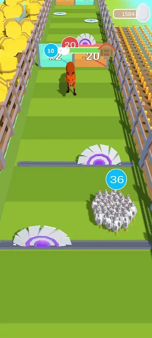 Chicken vs Fox: 3D Ranner Screenshot 0