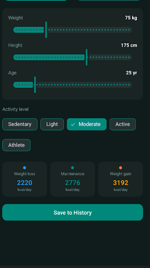 BodyCalc — BMI & Calories Screenshot 3