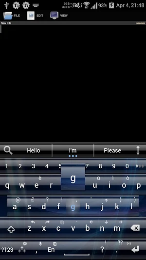 AI Keyboard Theme Glass Blue Screenshot 1