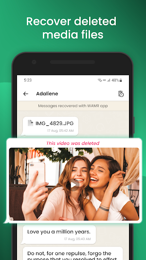 WAMR: Recover Deleted Messages Screenshot 3