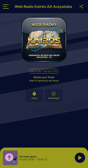 Web Radio Kairós AD Araçatuba Screenshot 0