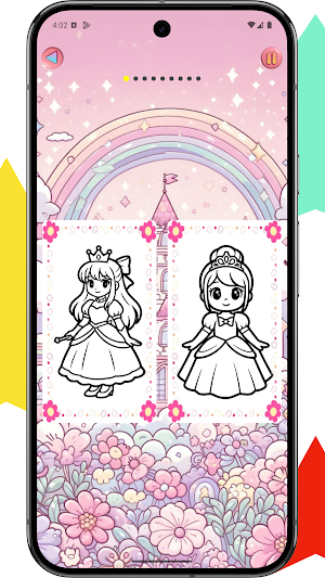 Kawai Princess Coloring Book Screenshot 1