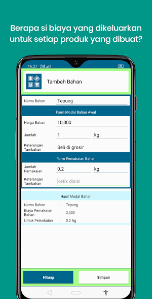 Kalkulator Hitung Modal Usaha Screenshot 3