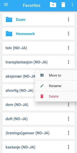 Japanese-Norwegian Dictionary Screenshot 0