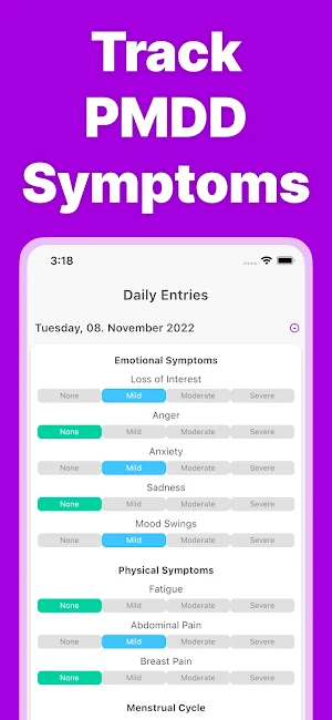 PMDD Tracker Screenshot 0