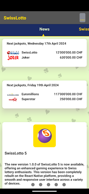 SwissLotto 5 Screenshot 0
