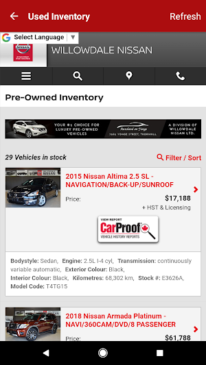 Willowdale Nissan Screenshot 2