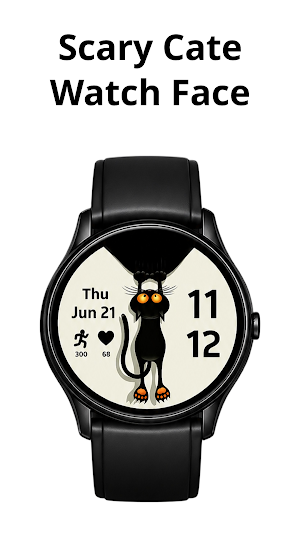 Scarry Cat Watch Face Screenshot 0