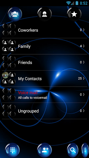 Theme for ExDialer SphereBlack Screenshot 3