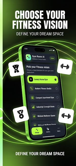 AI Gym Room Interior Makeover Screenshot 1