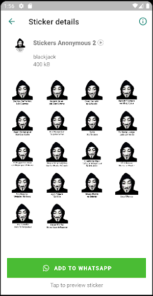 Stickers de Anonymous Screenshot 1