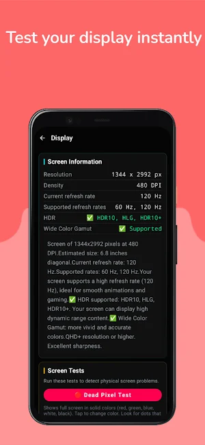 Detedroid: Hardware Diagnostic Screenshot 2