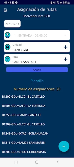 Asignaciones Rutas Screenshot 2