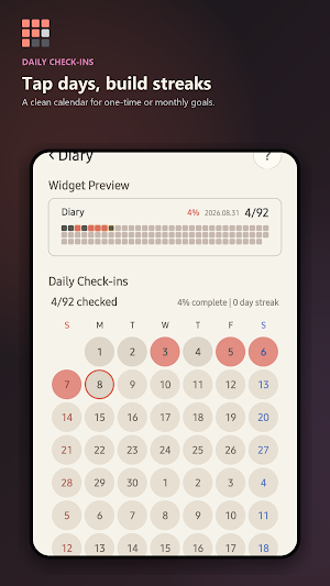 Dotting - Goal Widget Screenshot 2