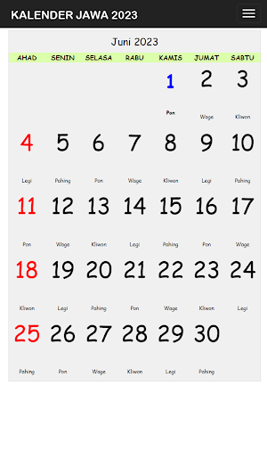 Kalender Pasaran Jawa Lengkap Screenshot 2