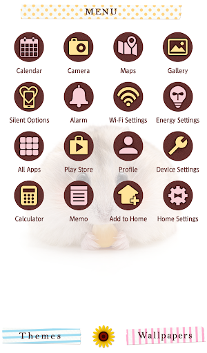 Animal Wallpaper Happy Hamster Munching Theme Screenshot 1